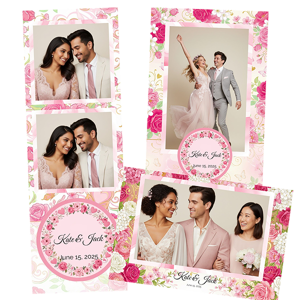 Pink Floral Polka Dot Wedding