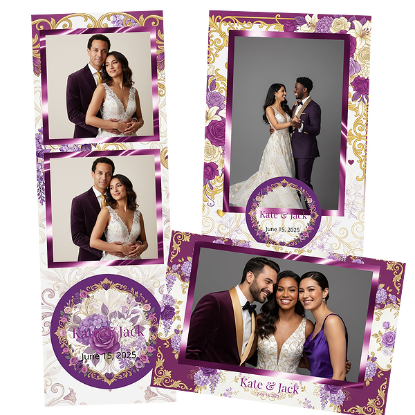 Purple Floral Watercolor Wedding