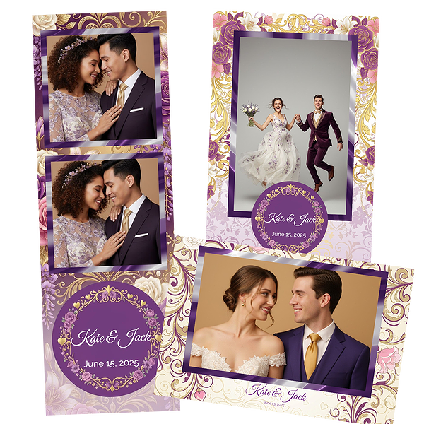 Purple Floral Watercolor Wedding
