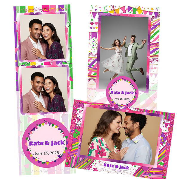 Striped Bunting Wedding Template