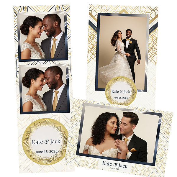 Gold Glitter Wedding Chevron