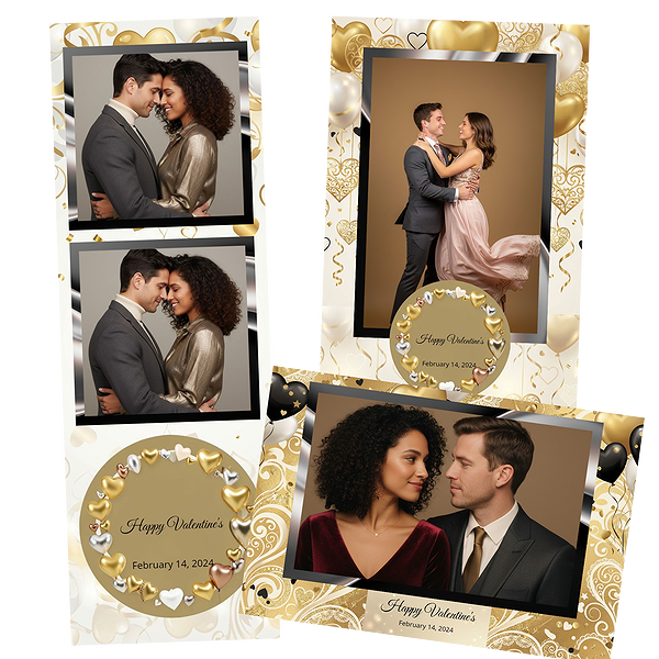 White Gold Hearts Valentines