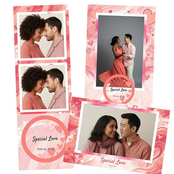 Pink Coral Heart Valentine