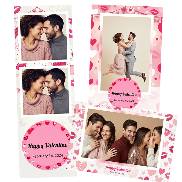 Pink Hearts Valentines Frame