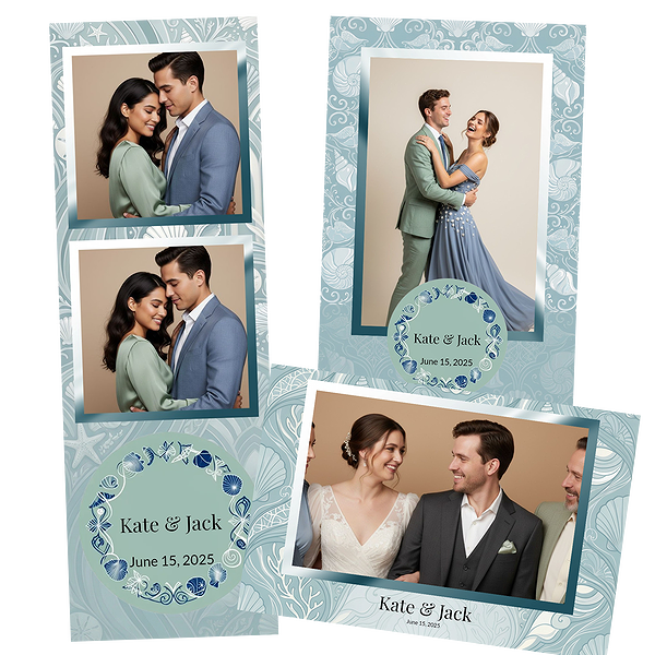 Blue Geometric Wedding Pattern