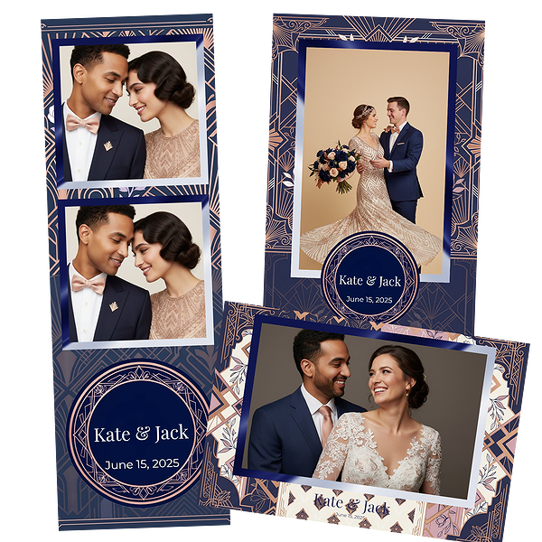 Navy Pink Diamond Wedding
