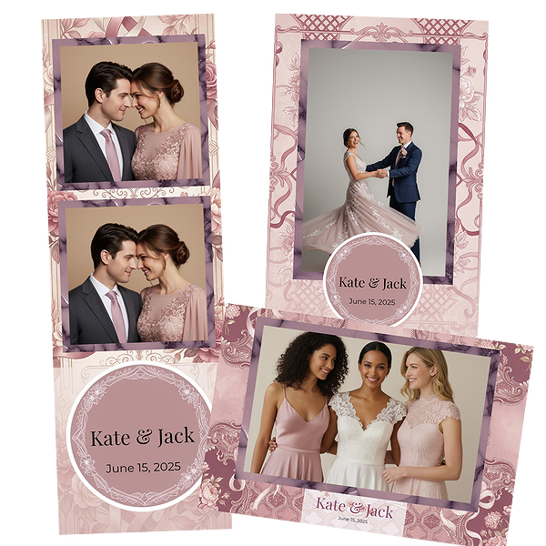 Pink Geometric Wedding Pattern