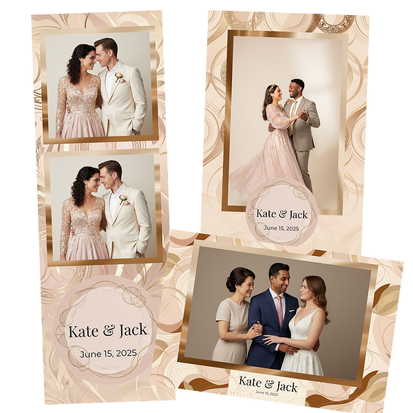 Pink Gold Geometric Wedding