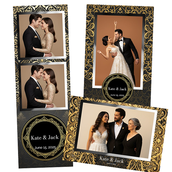 Black Gold Geometric Wedding