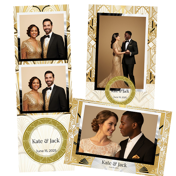 Gold Geometric Wedding Frame