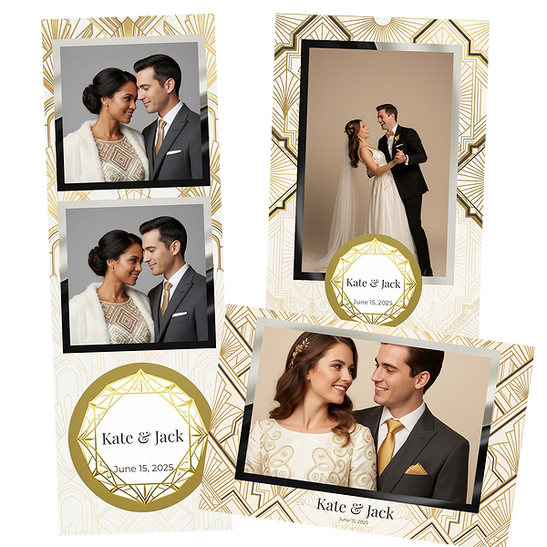 Gold Geometric Wedding Frame