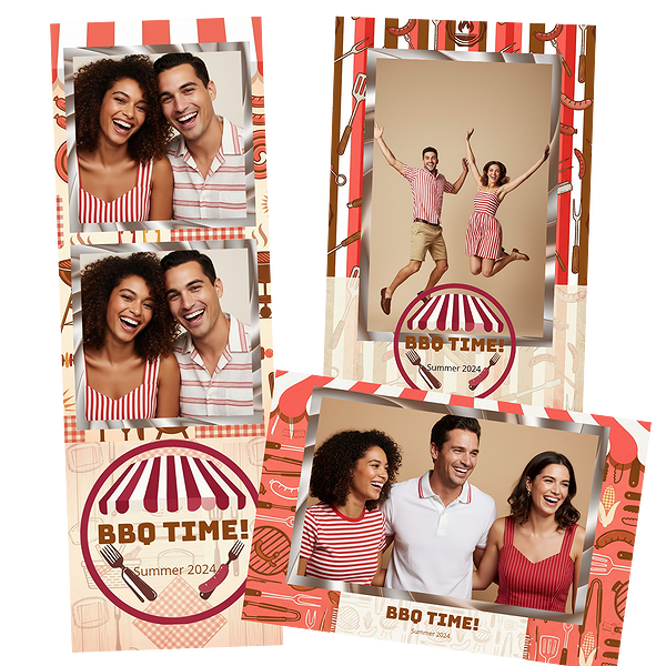 Red Checkered Barbecue Awning