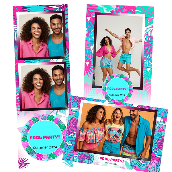 Tropical Summer Pink Blue