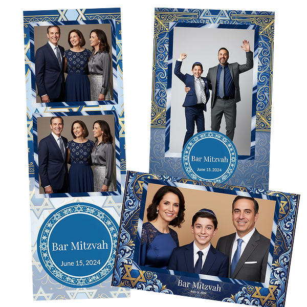Blue Confetti Bar Mitzvah