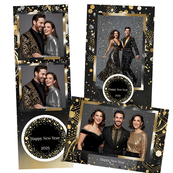 Black Gold Confetti Glam