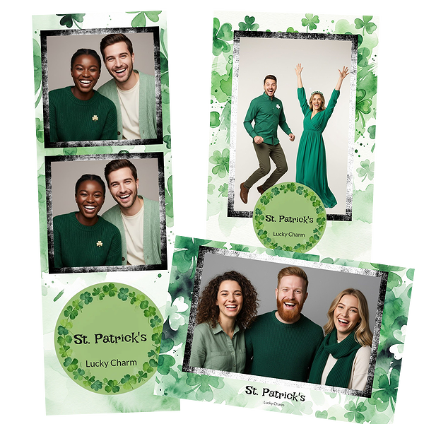 Watercolor Shamrock St Patricks