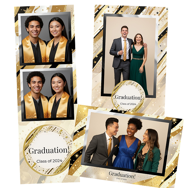 Gold Confetti Graduation Polaroid