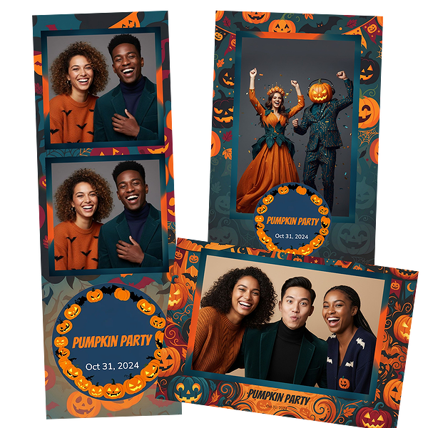 Orange Pumpkin Confetti Halloween