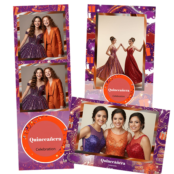 Neon Stars Quinceanera Template