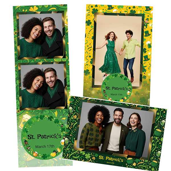 Green Shamrock Watercolor St Patricks