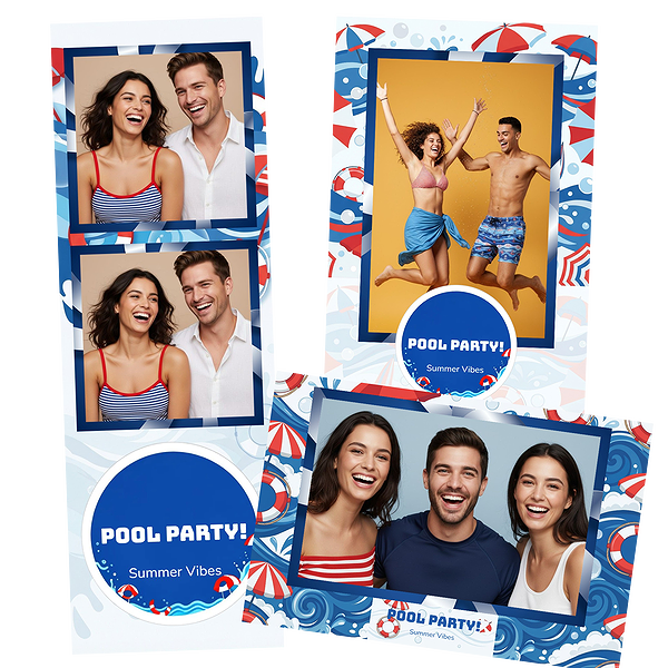 Blue Pool Party Elements