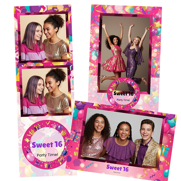 Confetti Ribbons Sweet Sixteen