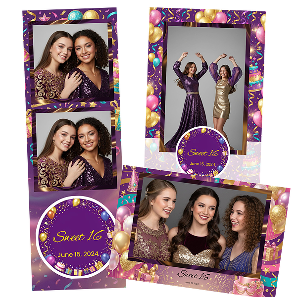 Pink Confetti Sweet Sixteen