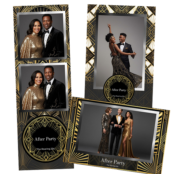 Black Gold Geometric Party