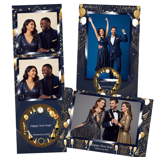 Elegant Navy Gold New Year