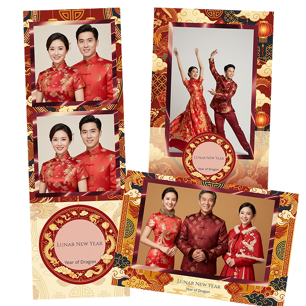 Red Gold Lunar New Year