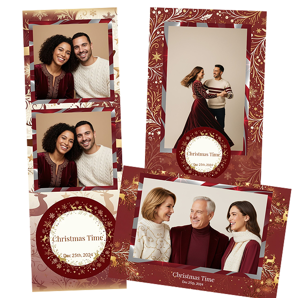 Red Wood Christmas Glitter