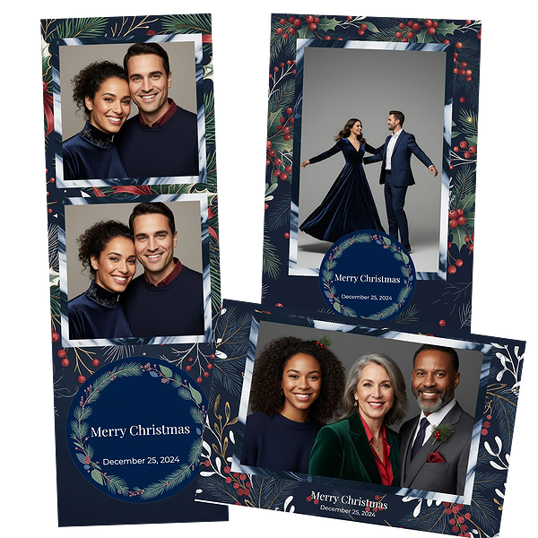 Elegant Navy Christmas Pine
