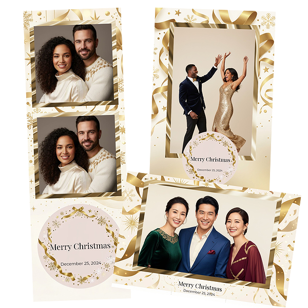 Elegant Golden Ribbon Christmas